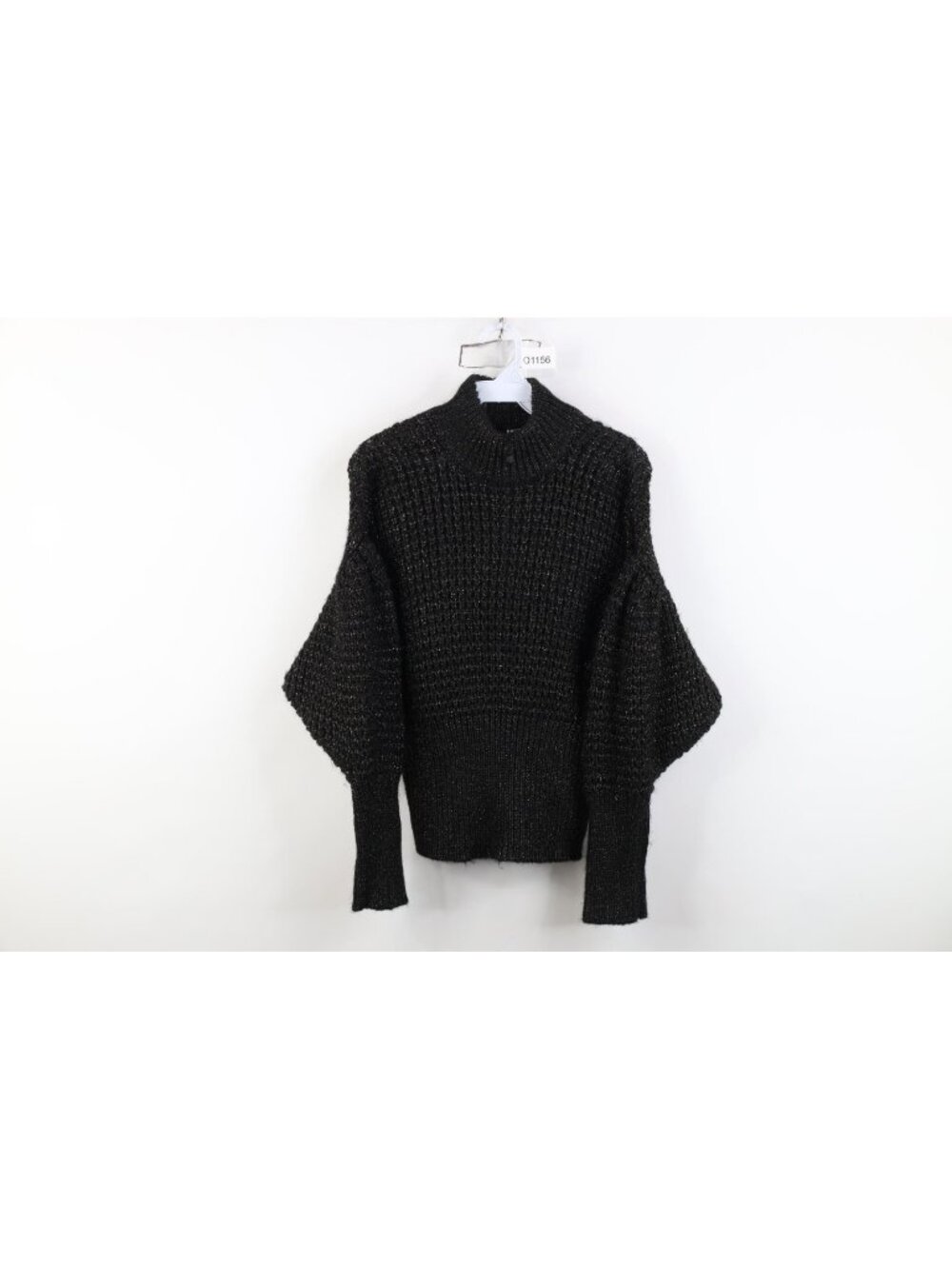 Deadstock Y2K Express Womens XXS Dolman Metallic Thermal Knit Mock Neck Sweater